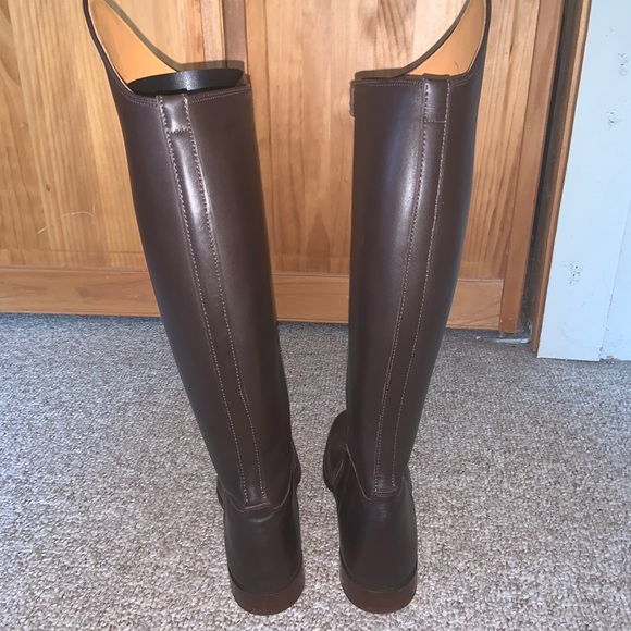 CUSTOM VOGEL BOWERY DRESS BOOTS BROWN CALFSKIN fully Lined Zippers Olympic Tops - Picture 6 of 16